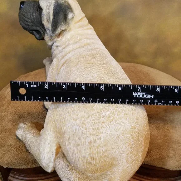 Dog Large Figurine - Mastiff Style - Older Resin - Picture 9 of 13
